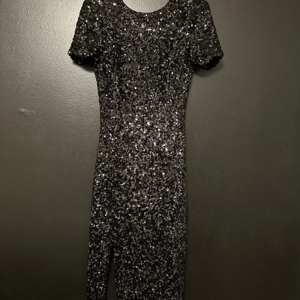 Dress the population sequin black dress. Medium - Picture 10 of 11